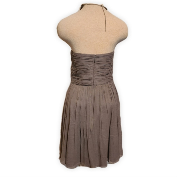 JCrew Grey Silk Strapless Dress - Picture 3 of 7